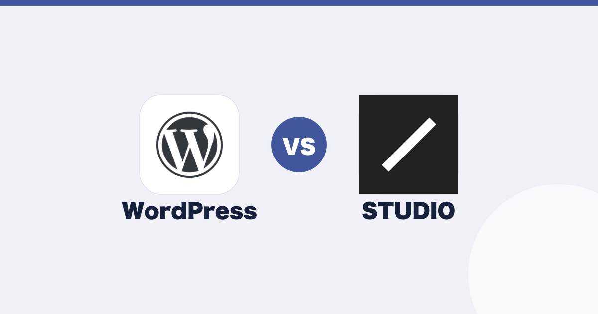 WordPress と STUDIO の違い。5つの軸で比較して選ぶ（記事のアイキャッチ）